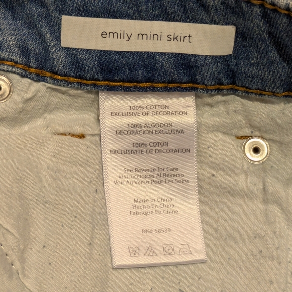 sts blue front zip Denim Emily mini skirt Women's 32 - Picture 10 of 13